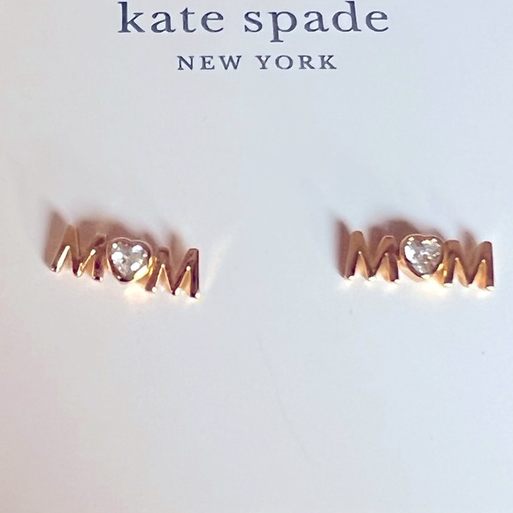 New KATE SPADE NEW YORK
Gold-Tone Crystal Mom Stud Earrings - Picture 4 of 8